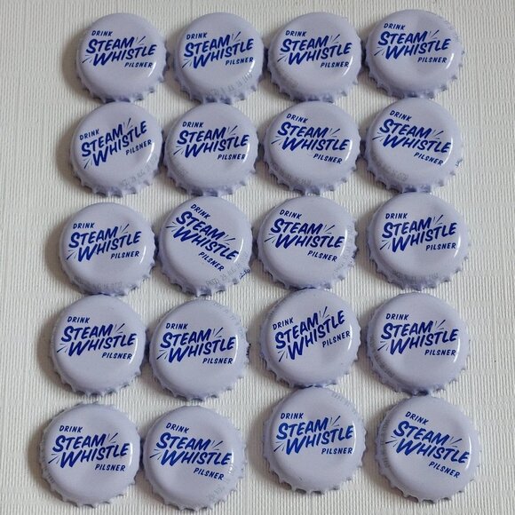 Retro Steam Whistle Beer Bottle Caps Drink Steam Whistle LOT of 20 - Picture 1 of 3